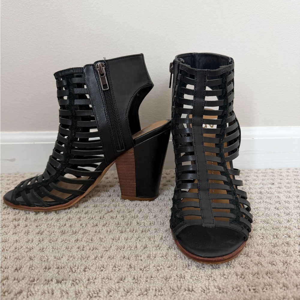 DV by Dolce Vita Black Caged Heels
